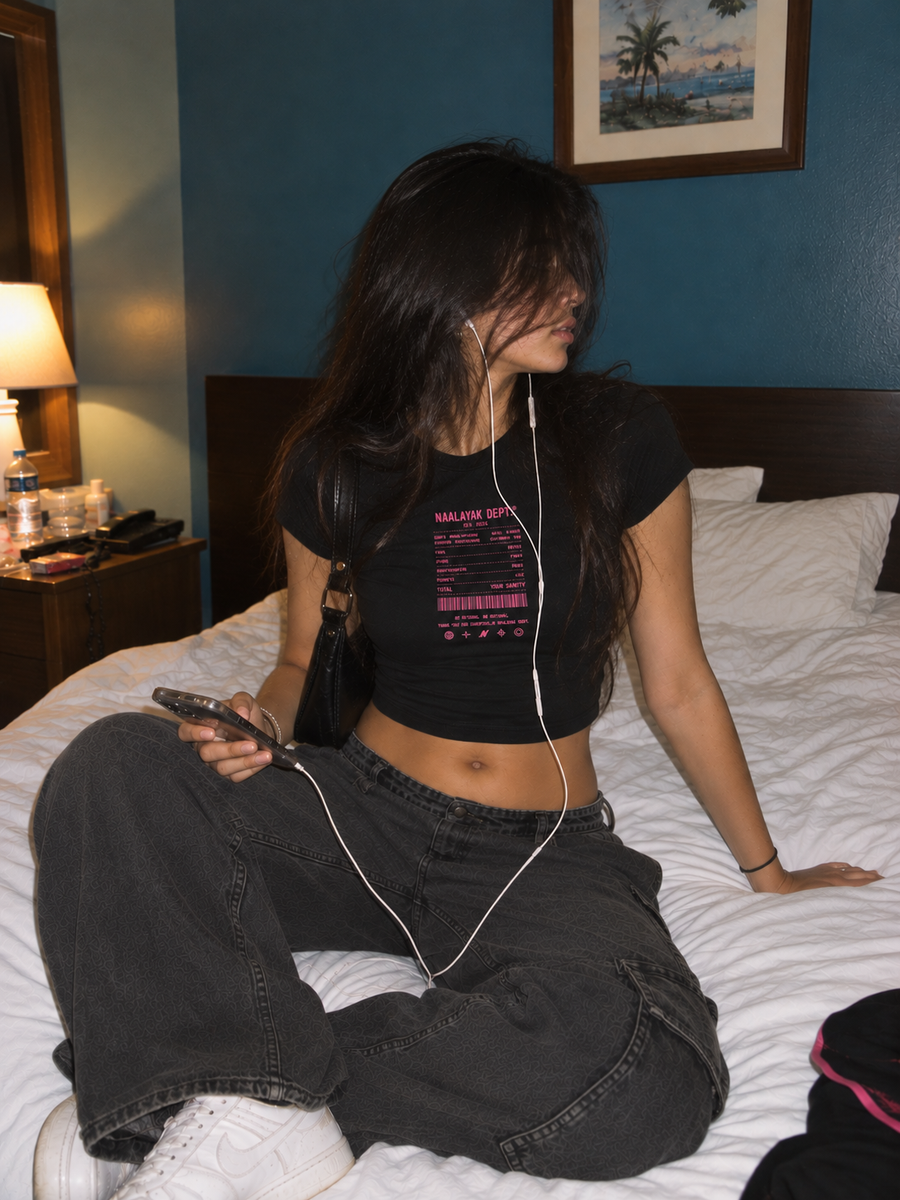 SANITY RECEIPT BABY TEE