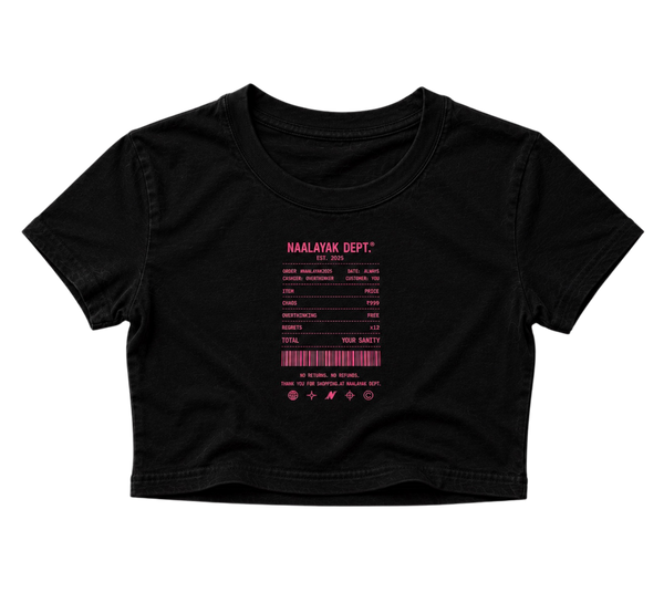 The Sanity Receipt Baby Tee