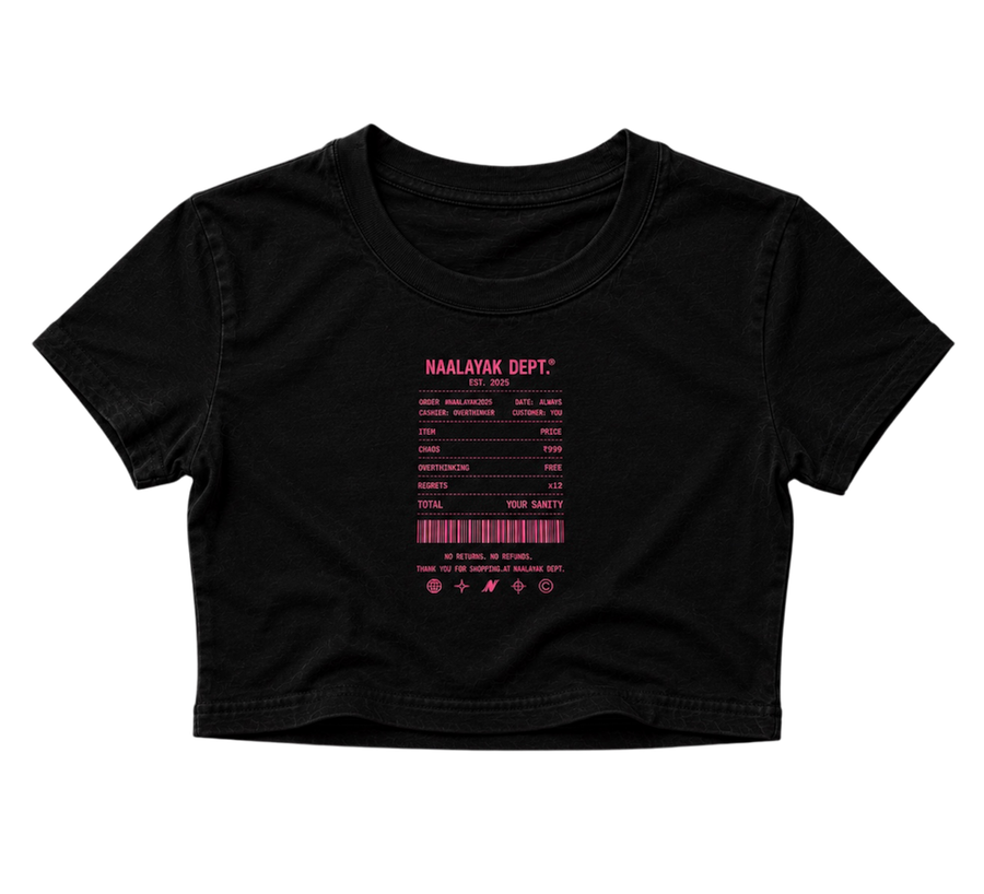 SANITY RECEIPT BABY TEE